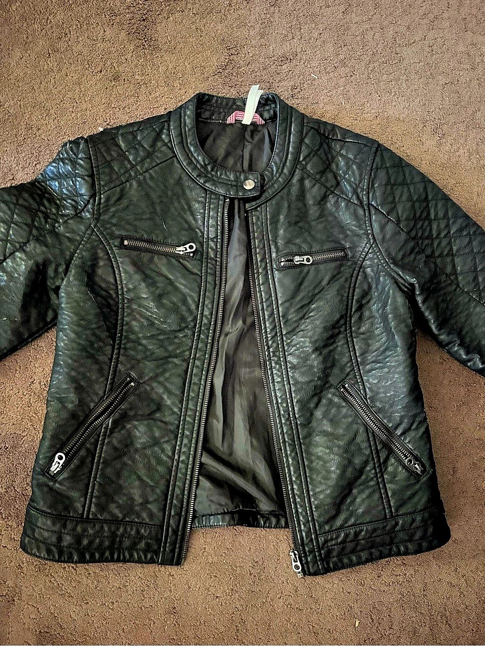 Pink Platinum Black Moto Jacket